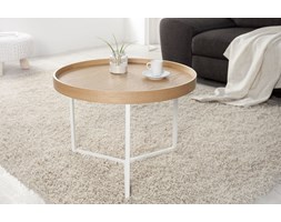 Stolik kawowy Honey 60 cm brązowo-biały