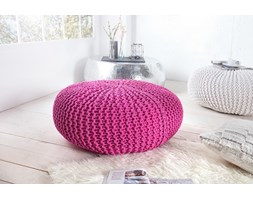 Puf/podnóżek Knitted Ball 80 cm różowy