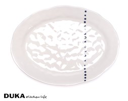 Półmisek 35 cm w granatowe kropki