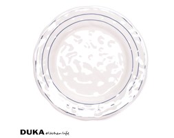 Talerz obiadowy płytki 27,5 cm w granatowe paski