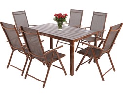 Meble ogrodowe aluminiowe Ibiza Brown / Brown 6+1