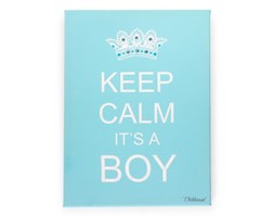 Childhome, Obrazek Keep Calm Boy niebieski 30x40cm - Childhome