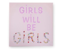 Childhome, Obrazek Girls Will Be Girls 75x75x4 cm - Childhome