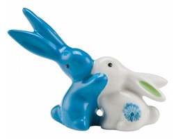 Zakochane mini króliczki Bunny de Lux niebieskie 6 cm Goebel 66-842-80-8*2