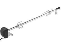 vidaXL Rożen do grilla z silnikiem 1200 mm, stalowy
