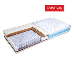 JANPOL EREBU DREAM - materac kieszeniowy, sprężynowy, Rozmiar - 200x200, Pokrowiec - Jersey Standard