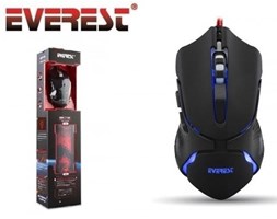 EVEREST SGM-X8 Mouse 2400 DPI LED Black + Podkładka