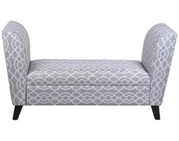 BANKIETKA OTWIERANA Z POJEMNIKIEM " MARROCAN GREY " 123 x 42 x 68 cm