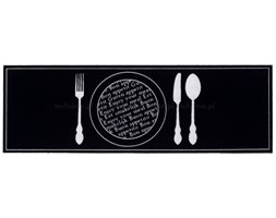 MATA KUCHENNA BLACK"ENJOY YOUR MEAL"150X50CM