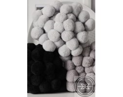 Koc z pomponami POMPOM GREY