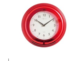 Zegar ścienny Neon czerwony - NEXTIME - DECOSALON - Zakupy bez ryzyka