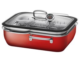 Brytfanna do gotowania na parze Ecompact Energy Red 6.7 L, 2 wkłady, czerwona - SILIT - Sprawdź dostępność na WWW.DECOSALON.PL