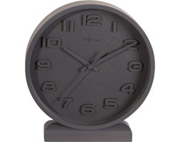 Zegar 5192 GS Wood Wood Small, ciemnoszary - NEXTIME - DECOSALON - Zakupy bez ryzyka