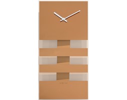 Zegar ścienny Bold Stripes miedziany - NEXTIME - DECOSALON - Zakupy bez ryzyka