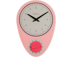 Zegar ścienny Hans 27,5 cm różowy - NEXTIME - DECOSALON - Zakupy bez ryzyka