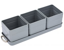 Doniczki na zioła zestaw szary - Kitchen Craft - Sprawdź dostępność na WWW.DECOSALON.PL