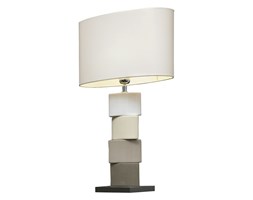 Lampa stołowa CHANELA szara, 4101 - ENVY - DECOSALON - Zakupy bez ryzyka
