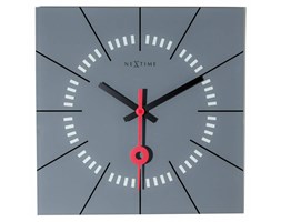 Zegar ścienny Stazione Grey 35 cm - NEXTIME - DECOSALON - Zakupy bez ryzyka