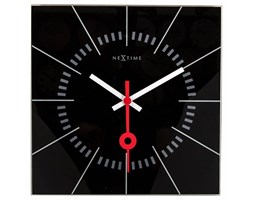 Zegar ścienny Stazione Black 35 cm - NEXTIME - DECOSALON - Zakupy bez ryzyka