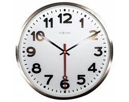 Zegar ścienny Super Station Number, 55 cm - NEXTIME - DECOSALON - Zakupy bez ryzyka