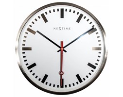 Zegar ścienny Super Station Stripe, 55 cm - NEXTIME - DECOSALON - Zakupy bez ryzyka