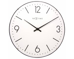 Zegar ścienny Basic Dome, biały - NEXTIME - DECOSALON - Zakupy bez ryzyka