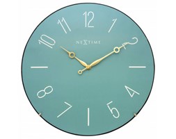 Zegar ścienny Trendy Dome, turkusowy - NEXTIME - DECOSALON - Zakupy bez ryzyka