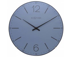 Zegar ścienny Index Dome, niebieski - NEXTIME - DECOSALON - Zakupy bez ryzyka