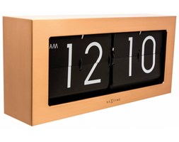 Zegar stojący Big Flip Copper - NEXTIME - DECOSALON - Zakupy bez ryzyka