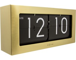 Zegar stojący Big Flip Gold - NEXTIME - DECOSALON - Zakupy bez ryzyka
