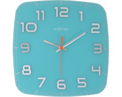Zegar ścienny Classy (turkus) - NEXTIME - DECOSALON - Zakupy bez ryzyka