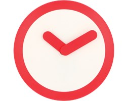 Zegar ścienny Focus Red - NEXTIME - DECOSALON - Zakupy bez ryzyka