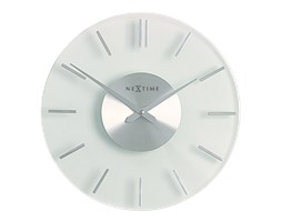 Zegar ścienny Glass Stripe 26 cm - NEXTIME - DECOSALON - Zakupy bez ryzyka