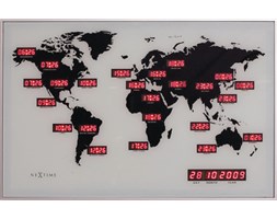 Zegar ścienny World Time Digit - NEXTIME - DECOSALON - Zakupy bez ryzyka
