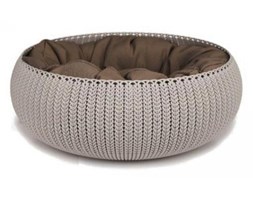 Legowisko stylizowane na dzianinę Curver Knit beżowe 229321