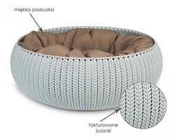 Legowisko stylizowane na dzianinę Curver Knit niebieskie 229319