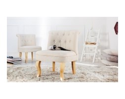 INVICTA INTERIOR FOTEL BOUTIQUE LINEN beż