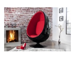INTERIOR FOTEL SPACE EGG czarno czerwony