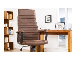 INVICTA INTERIOR FOTEL BIUROWY LAZIO HIGH brąz