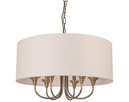 LAMPA MOSIĘŻNA Z ABAŻUREM OFF WHITE " MONA " 60 X 100 CM