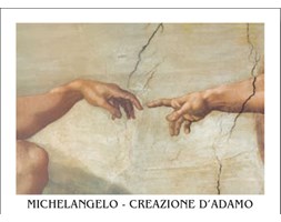 Reprodukcja Michelangelo Buonarroti - The Creation of Adam Part, (30 x 24 cm)