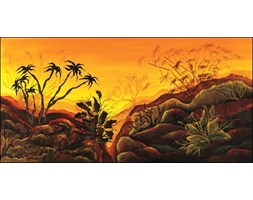 Reprodukcja Takira - Gold orient, (100 x 50 cm)