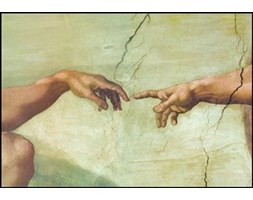 Reprodukcja Michelangelo Buonarroti - The Creation of Adam Part, (140 x 70 cm)