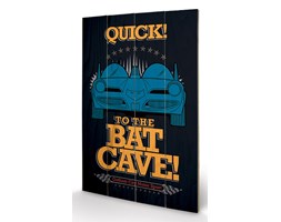 Obraz na drewnie Batman - To The Bat Cave, (40 x 59 cm)