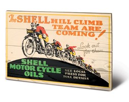 Obraz na drewnie Shell - Hill Climb, (59 x 40 cm)