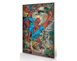 Obraz na drewnie Marvel Comics - Spider-man Retro, (40 x 59 cm)
