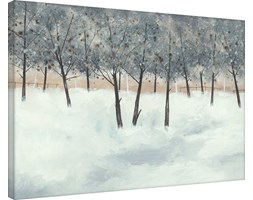 Stuart Roy - Silver Trees on White Obraz na płótnie, (80 x 60 cm)