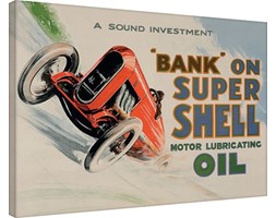 Shell - Bank on Shell - Racing Car Obraz na płótnie, (80 x 60 cm)