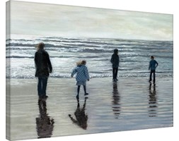 Andrew McNeile Jones - Testing The Waves Obraz na płótnie, (80 x 60 cm)