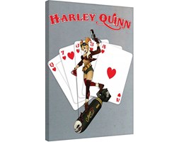 Dc Comics - Harley Quinn - Cards Obraz na płótnie, (60 x 80 cm)